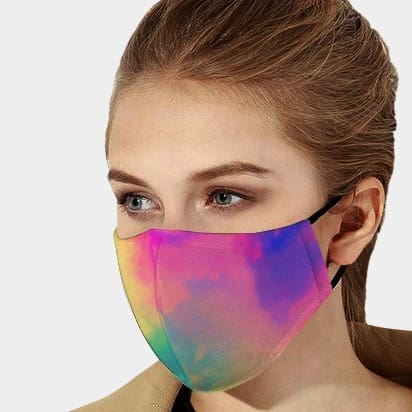 FACE MASK PRINTED IRIDESCENT