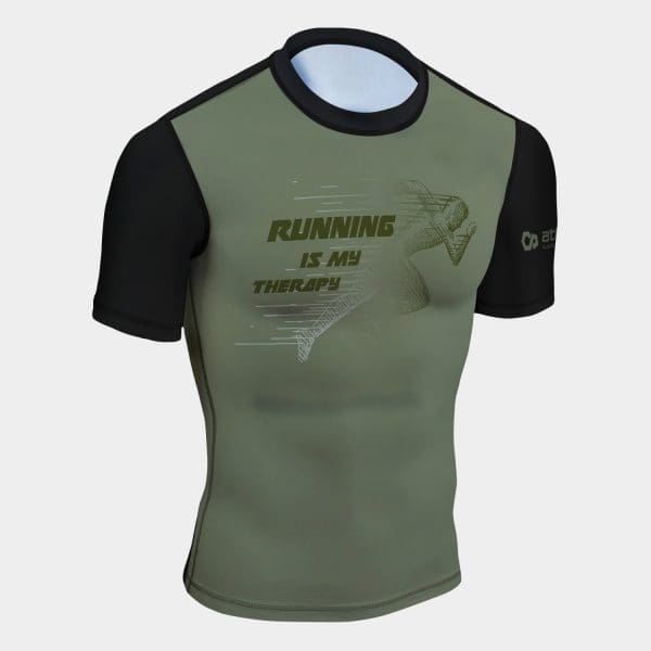 runing is my therapy rash guard
